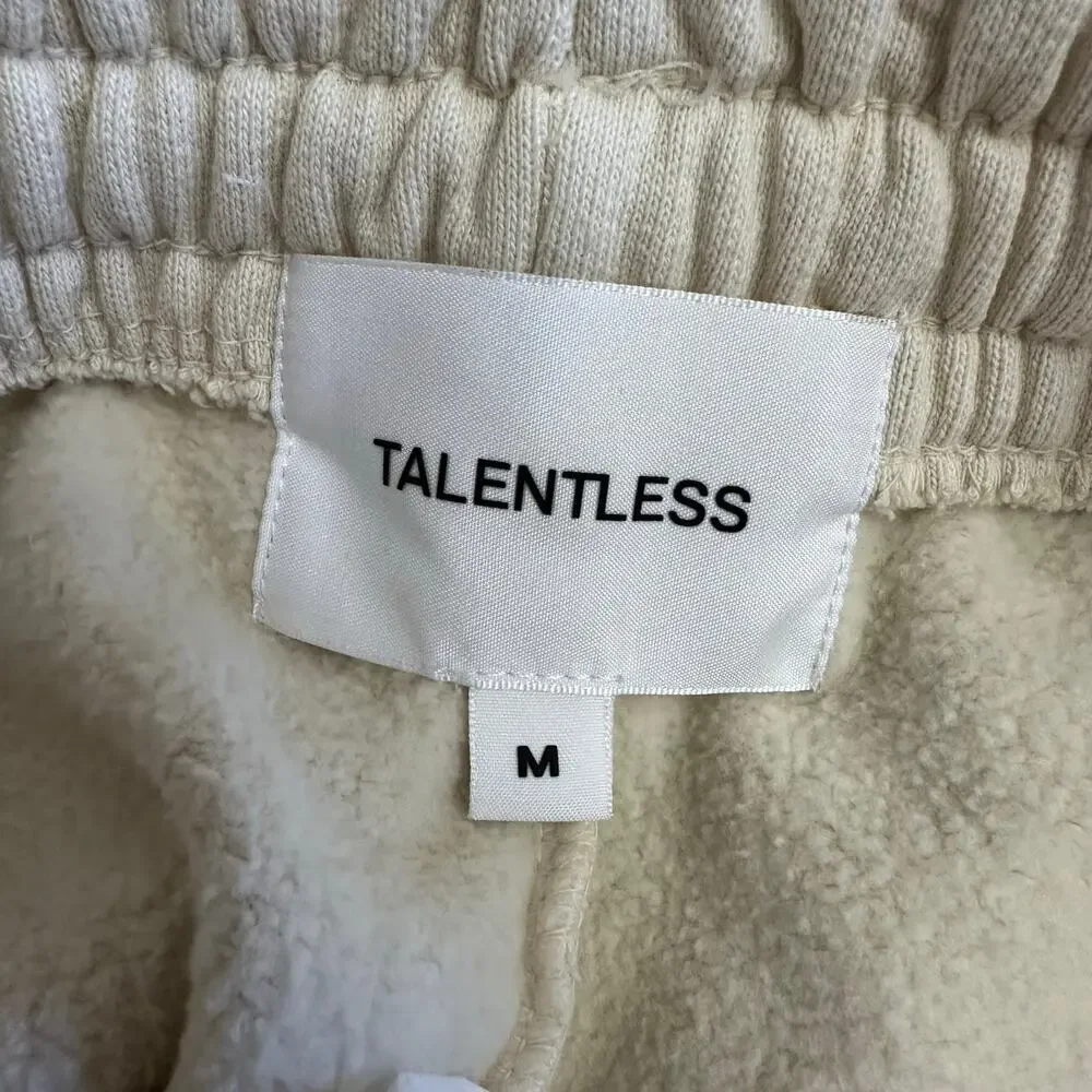 Talentless 100% Cotton Fleece Lounge Shorts Women’s Medium Cream Off‎ White